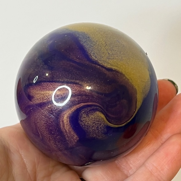 Vintage Swirl Multicolour Tie Dye Christmas Ornaments Made In U.S.A - Picture 12 of 16